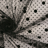 Fine Tulle Dots Mix Black