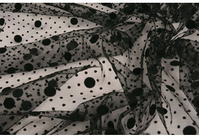 Fine Tulle Dots Mix Black