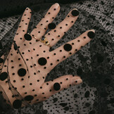 Fine Tulle Dots Mix Black