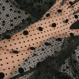 Fine Tulle Dots Mix Black