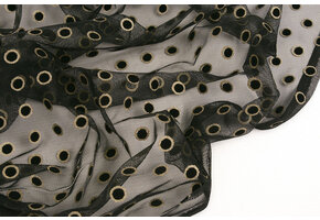 Feiner Tüll Okiri Gold-Schwarz