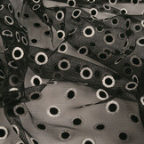 Feiner Tüll Okiri Silber-Schwarz