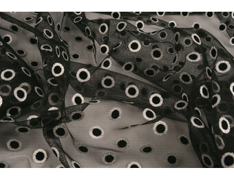 Fine Tulle Okiri Silver-Black