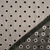 Feiner Tüll Okiri Silber-Schwarz