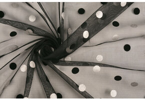 Fine Tulle Circulo Silver-Black