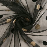 Fijne Tule Circulo Goud-Zwart