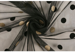 Feiner Tüll Circulo Gold-Schwarz