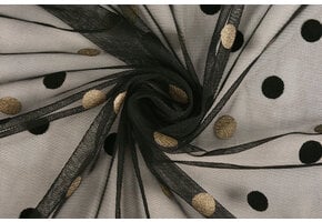 Fine Tulle Circulo Gold-Black