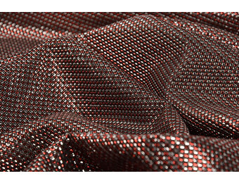 Lurex Two-Tone Rot-Silber