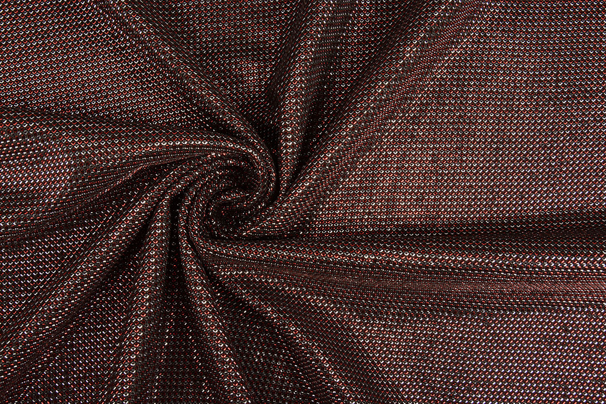 Lurex Two-Tone Rot-Silber