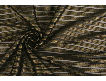 Lurex Streifen Gold-Schwarz