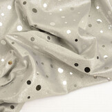 Pailletten Foil op Jersey Zilver