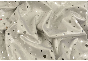 Pailletten Foil auf Jersey Silber