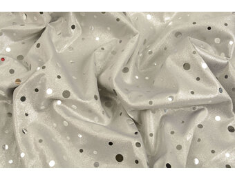 Pailletten Foil auf Jersey Silber