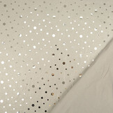 Sequins Foil on Jersey Silver