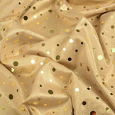 Pailletten Foil auf Jersey Gold