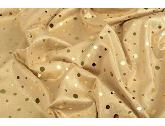 Sequins Foil on Jersey Gold