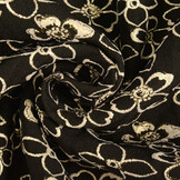 Jacquard Metallic Flowers Black-Gold