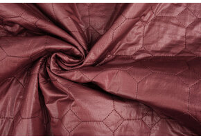 Steppfutter Jackenstoff Hexagonon Bordeaux