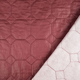 Gewatteerde Jassenstof Hexagoon Bordeaux