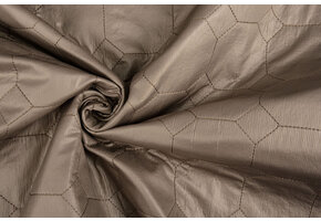 Gewatteerde Jassenstof Hexagoon Taupe