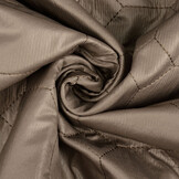 Steppfutter Jackenstoff Hexagonon Taupe