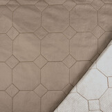 Steppfutter Jackenstoff Hexagonon Taupe