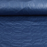Gewatteerde Jassenstof Hexagoon Donker Blauw