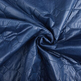 Gewatteerde Jassenstof Hexagoon Donker Blauw