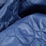 Gewatteerde Jassenstof Hexagoon Donker Blauw