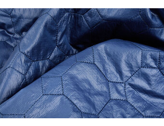 Steppfutter Jackenstoff Hexagonon Dunkelblau