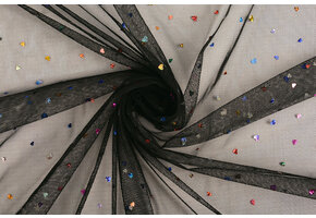 Fijne Tule Glitter Hartjes