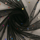 Fine Tulle Glitter Hearts
