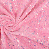 Pailletten op Velours Licht Roze