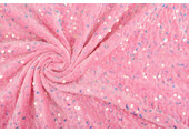 Pailletten op Velours Licht Roze