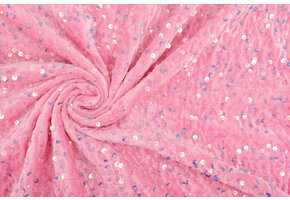 Sequins on Velvet Light Pink