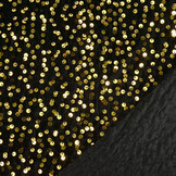 Sequins on Velvet Black - Gold