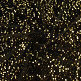 Pailletten auf Samt Schwarz - Gold