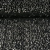 Pailletten auf Samt Schwarz - Silber