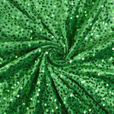 Pailletten op Velours Grasgroen