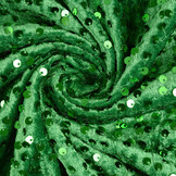 Sequins on Velvet Grass Green