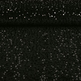 Pailletten op Velours Zwart - Zwart