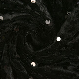 Sequins on Velvet Black - Black