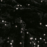 Sequins on Velvet Black - Black
