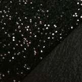 Pailletten op Velours Zwart - Zwart