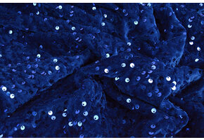 Sequins on Velvet Royal Blue
