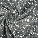 Sequins on Velvet Silver