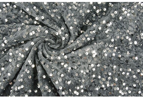 Sequins on Velvet Silver