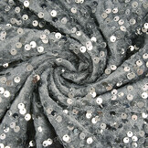 Pailletten auf Samt Silber