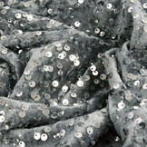 Pailletten op Velours Zilver